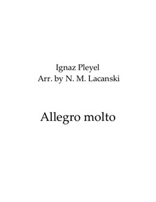 Allegro molto: For viola and cello by Ignaz Pleyel