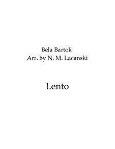 Seven Sketches, Sz.44: No.3 Lento, for string trio by Béla Bartók