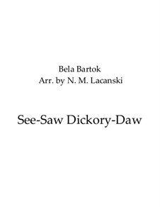 Seven Sketches, Sz.44: No.2 See-Saw Dickory-Daw, for violin and viola by Béla Bartók