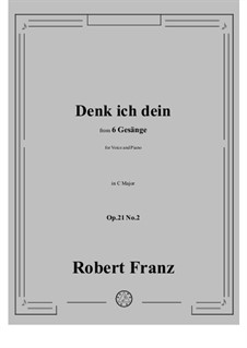 No.2 Denk ich dein: C Major by Robert Franz