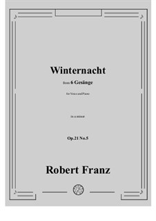 No.5 Winternacht: A minor by Robert Franz