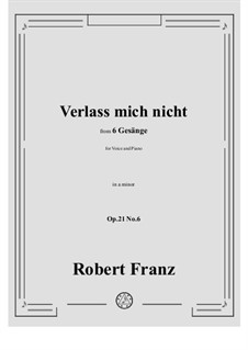 No.6 Verlass mich nicht: A minor by Robert Franz