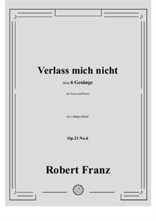No.6 Verlass mich nicht: C sharp minor by Robert Franz