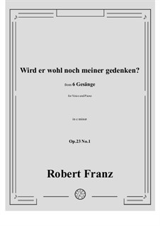 No.1 Wird er wohl noch meiner gedenken: C minor by Robert Franz