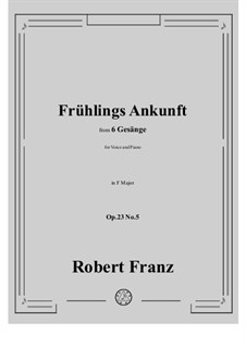 No.5 Fruhlings Ankunft: F Major by Robert Franz