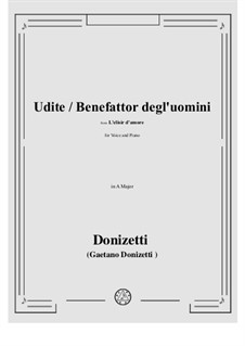 L'elisir d'amore (The Elixir of Love): Udite / Benefattor degl'uomini by Gaetano Donizetti