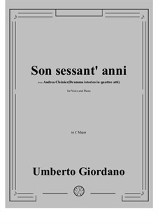 Andrea Chenier: Son sessant anni by Umberto Giordano