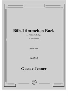 No.8 Bäh-Lämmchen Bock: A flat minor by Gustav Jenner