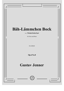 No.8 Bäh-Lämmchen Bock: A minor by Gustav Jenner
