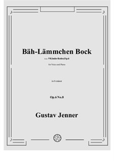 No.8 Bäh-Lämmchen Bock: B minor by Gustav Jenner