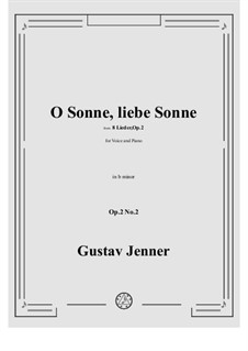 No.2 O Sonne, liebe Sonne: B minor by Gustav Jenner