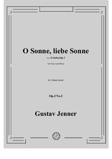 No.2 O Sonne, liebe Sonne: F sharp minor by Gustav Jenner