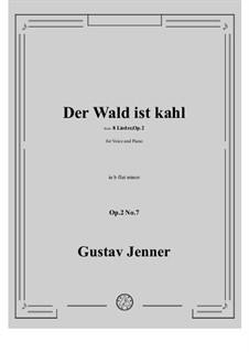 No.7 Der Wald ist kahl: B flat minor by Gustav Jenner