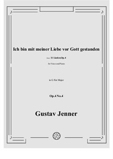 No.4 Ich bin mit meiner Liebe vor Gott gestanden: G flat Major by Gustav Jenner