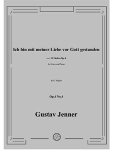 No.4 Ich bin mit meiner Liebe vor Gott gestanden: G Major by Gustav Jenner