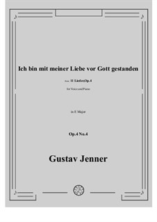 No.4 Ich bin mit meiner Liebe vor Gott gestanden: E Major by Gustav Jenner