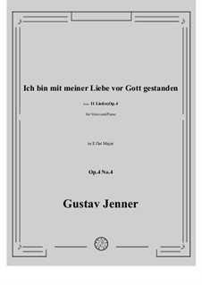 No.4 Ich bin mit meiner Liebe vor Gott gestanden: E flat Major by Gustav Jenner