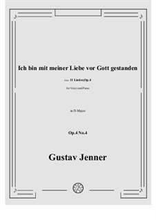 No.4 Ich bin mit meiner Liebe vor Gott gestanden: D Major by Gustav Jenner