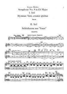 Symphony No.8 in E Flat Major: Celesta part by Gustav Mahler