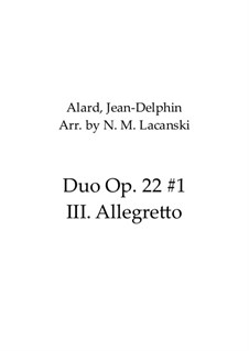 Movement III Allegretto: For clarinet and oboe by Jean Delphin Alard