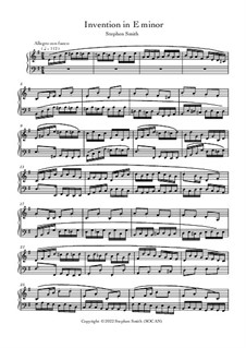 Invention in E Minor: Invention in E Minor by Stephen Smith