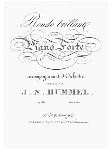 Rondo Brilliant, Op.56: Piano part by Johann Nepomuk Hummel