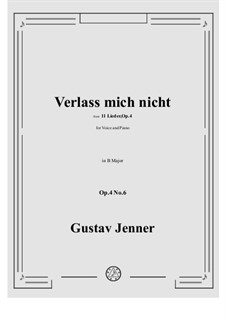 No.6 Verlass mich nicht: B Major by Gustav Jenner
