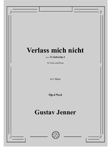 No.6 Verlass mich nicht: C Major by Gustav Jenner