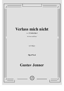 No.6 Verlass mich nicht: G Major by Gustav Jenner