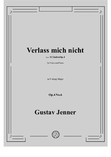 No.6 Verlass mich nicht: F sharp Major by Gustav Jenner