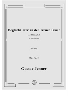 No.10 Beglückt, wer an der Treuen Brust: D Major by Gustav Jenner