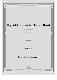 No.10 Beglückt, wer an der Treuen Brust: E Major by Gustav Jenner