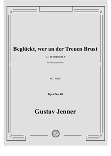 No.10 Beglückt, wer an der Treuen Brust: C Major by Gustav Jenner