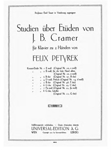 8 Studien über Etuden von J.B. Cramer: For piano by Felix Petyrek