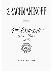 Piano Concerto No.4 in G Minor, Op.40: Version for two pianos four hands by Sergei Rachmaninoff