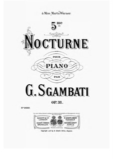 Nocturne No.5, Op.31: Nocturne No.5 by Giovanni Sgambati