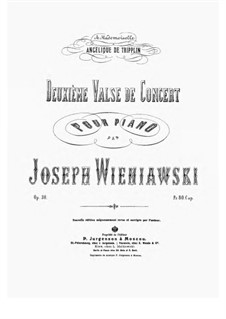Concert Waltz, Op.30: For piano by Józef Wieniawski