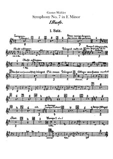 Symphony No.7 in E Minor: Harps parts by Gustav Mahler