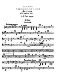Symphony No.7 in E Minor: Guitar part by Gustav Mahler