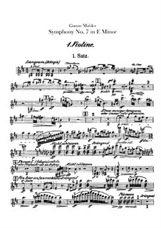 Symphony No.7 in E Minor: Violins I part by Gustav Mahler
