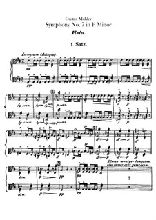 Symphony No.7 in E Minor: Violas part by Gustav Mahler
