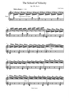 Exercises No.1-10: Exercise No.6 by Carl Czerny