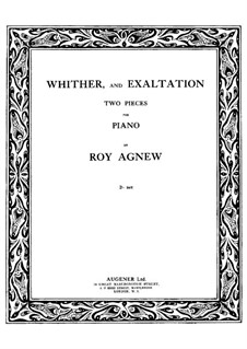 Two Piano Pieces by R. Agnew sheet music on MusicaNeo