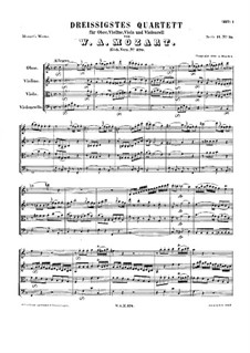 Quartet for Oboe and Strings in F Major, K.370: Full score by Wolfgang Amadeus Mozart