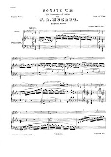 Sonata for Violin and Piano No.28 in E Flat Major, K.380: Score by Wolfgang Amadeus Mozart