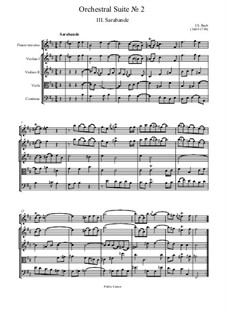 Sarabande: Full score by Johann Sebastian Bach