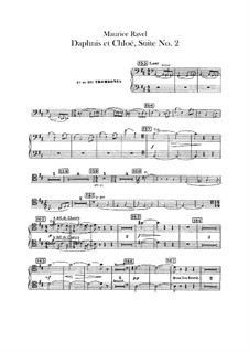 Daphnis et Chloé. Suite No.2, M.57b: Trombones and tuba parts by Maurice Ravel