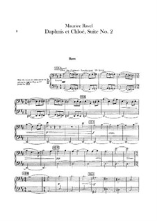 Daphnis et Chloé. Suite No.2, M.57b: Double bass part by Maurice Ravel