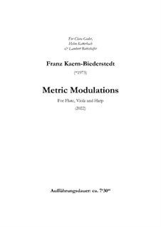 Metric Modulations: Partitur by Franz Ferdinand Kaern