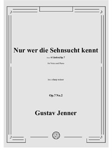 No.2 Nur wer die Sehnsucht kennt: C sharp minor by Gustav Jenner
